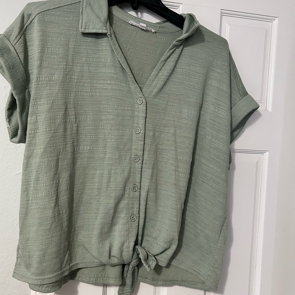 Jane and Delancey Sage Button-Down Shirt